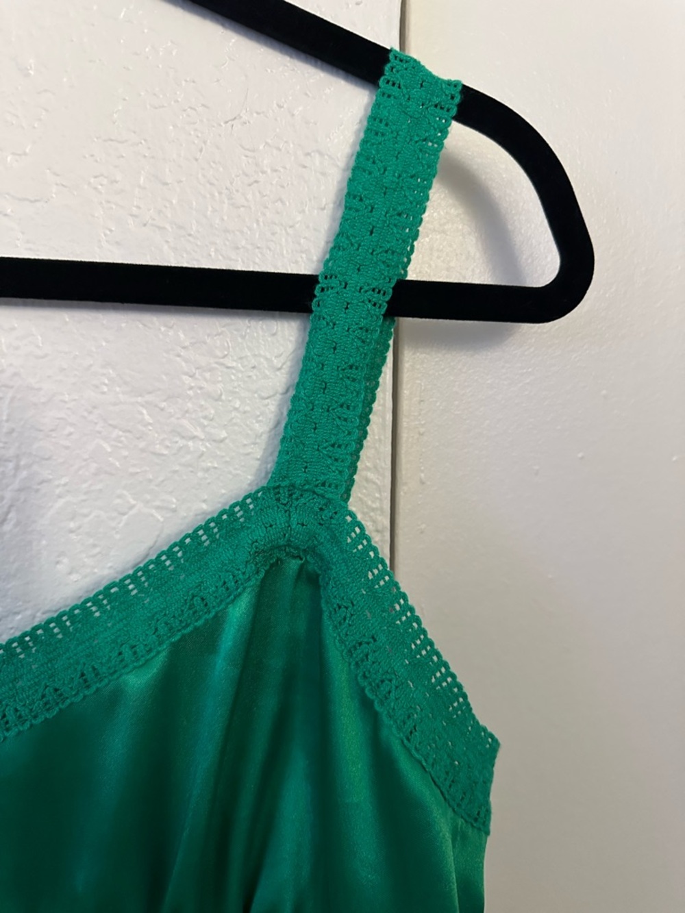 Bebe Green Satin Slip Dress - Picture 3 of 10